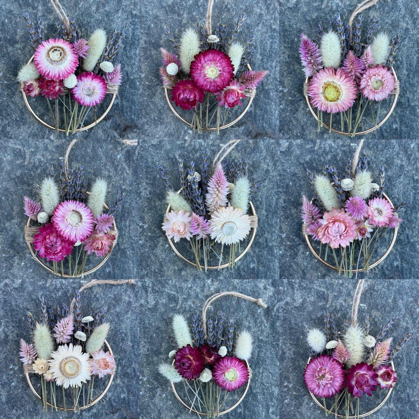 Everlasting Floral Hoop Ornament