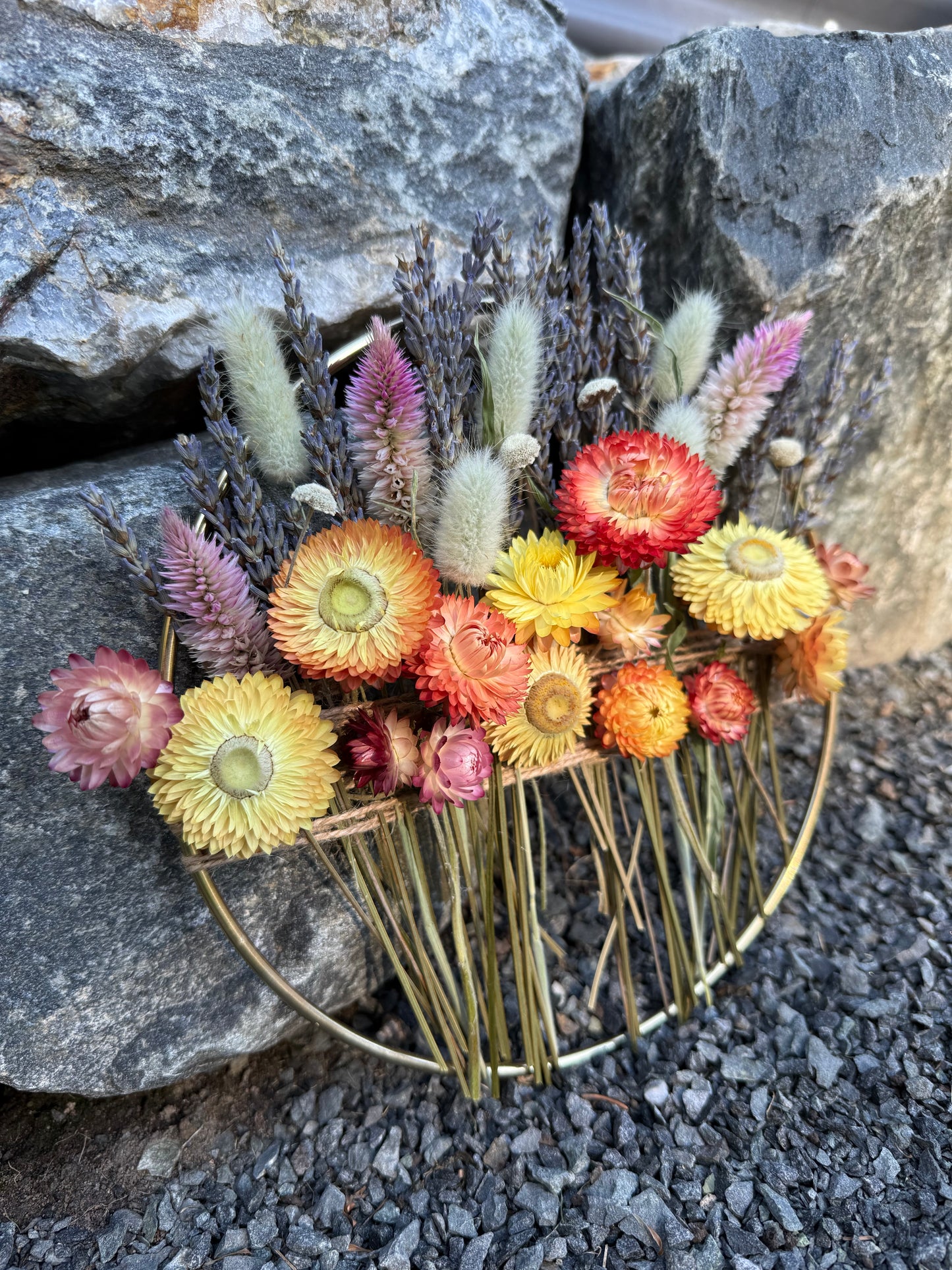 Large Everlasting Floral Hoop