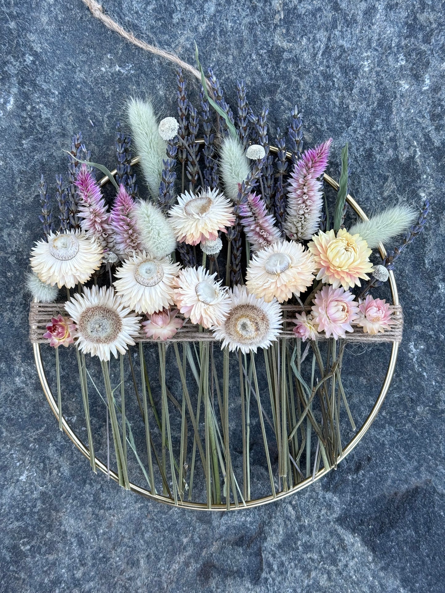 Large Everlasting Floral Hoop