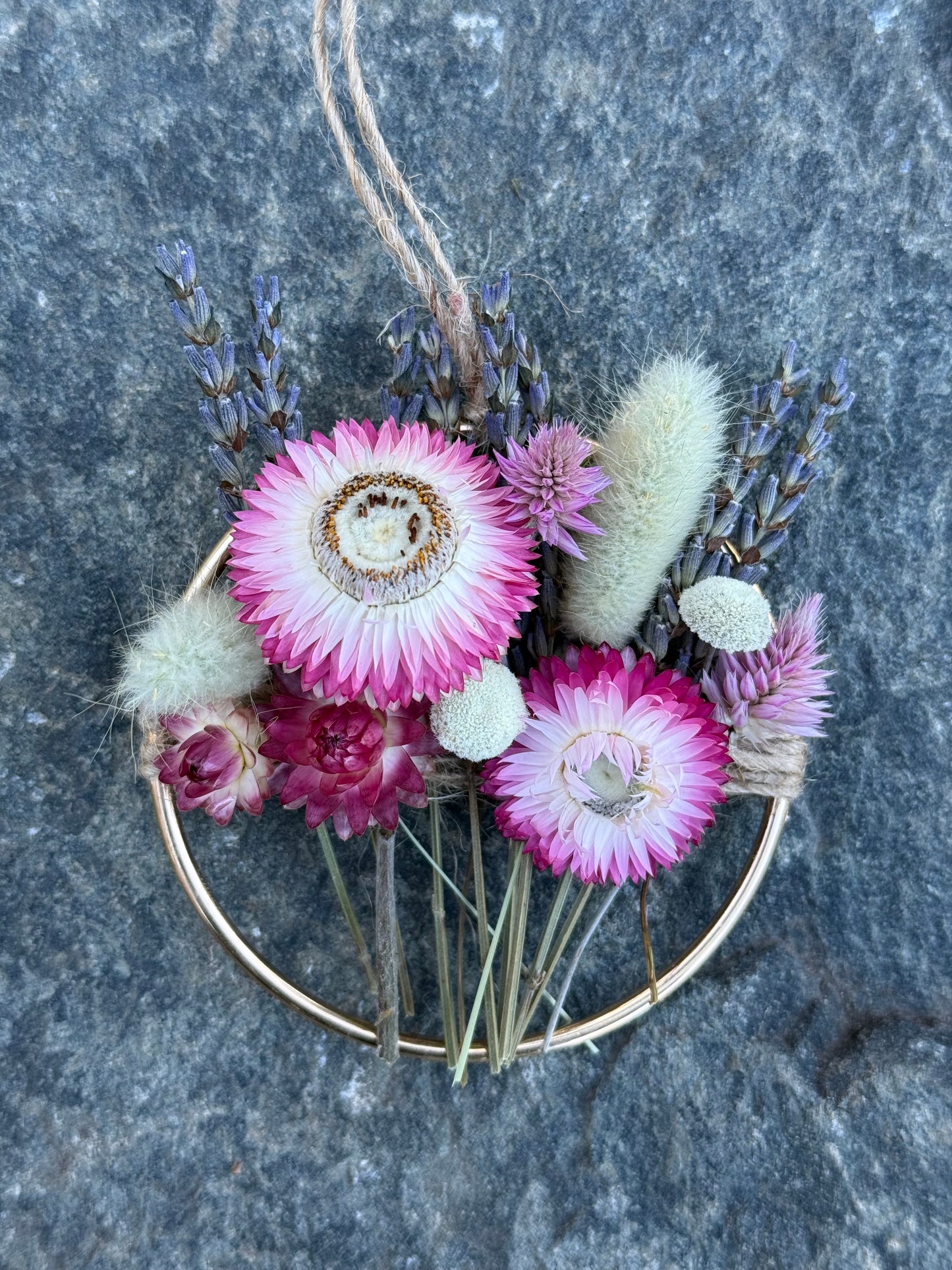 Everlasting Floral Hoop Ornament