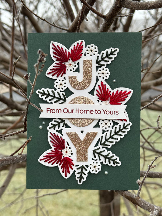 Hand-Stitched “JOY” Holiday Card (Coming Soon!)