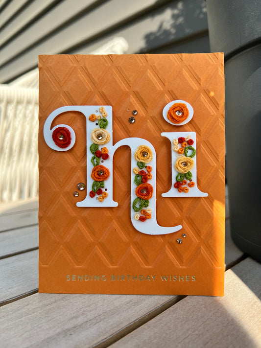 Hand-stitched Birthday Card